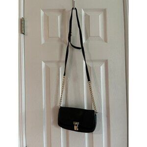 Calvin Klein Black Leather Crossbody Purse
